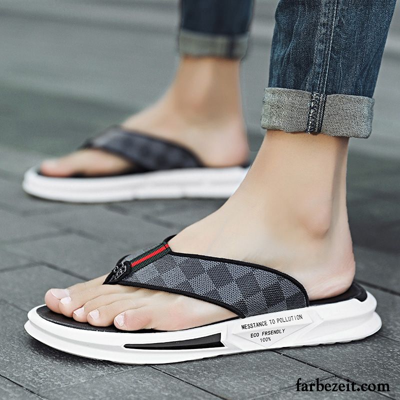 Flip Flops Herren Hausschuhe Persönlichkeit Neue Sandalen Sommer Trend Sandfarben Weiß