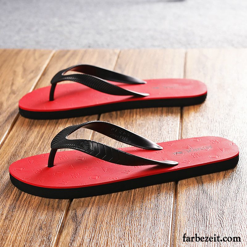 Flip Flops Herren Hausschuhe Trend Pantolette Sommer Persönlichkeit Mode Sandfarben Blau