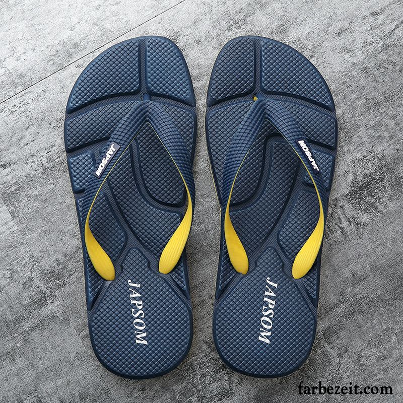 Flip Flops Herren Lovers Rutschsicher Schuhe Trend Große Größe Pantolette Sandfarben Rot