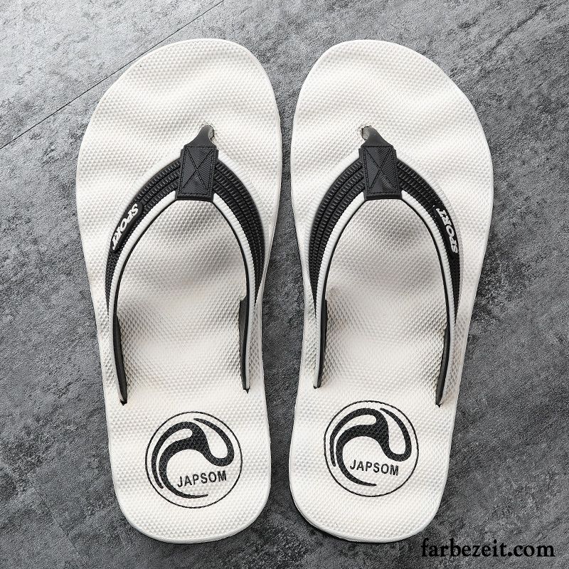 Flip Flops Herren Lovers Rutschsicher Schuhe Trend Große Größe Pantolette Sandfarben Rot