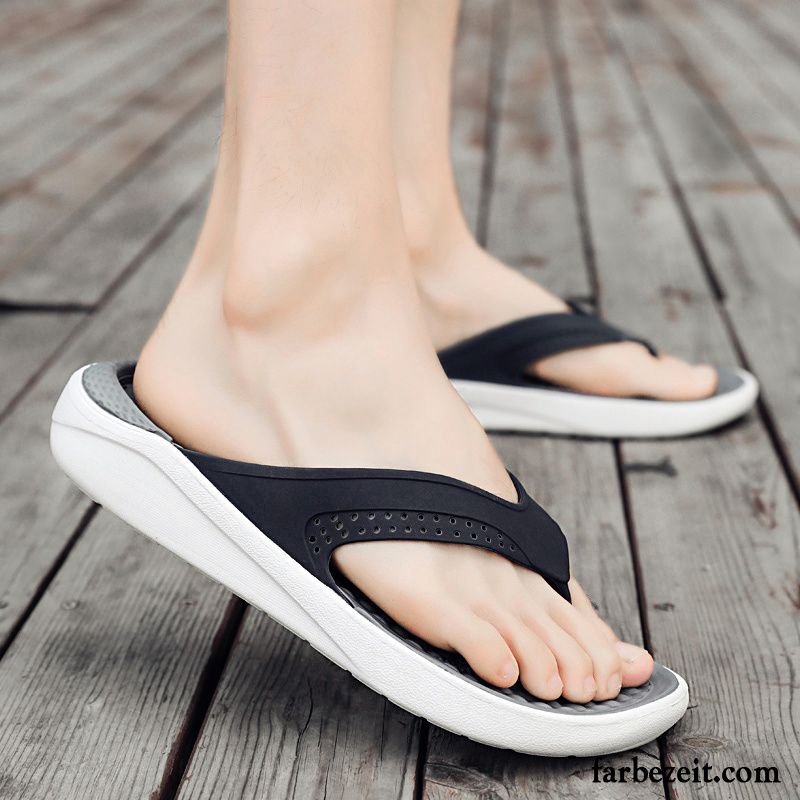 Flip Flops Herren Mode Neue Trend Persönlichkeit Cushioning Sommer Sandfarben Schwarz