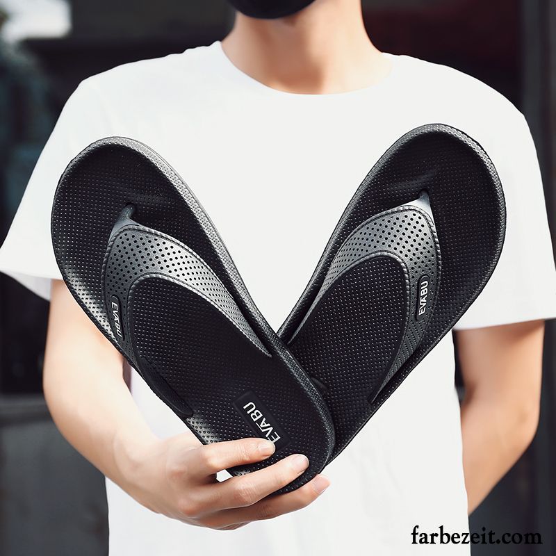 Flip Flops Herren Mode Trend Sommer Schuhe Hausschuhe Neue Sandfarben Schwarz