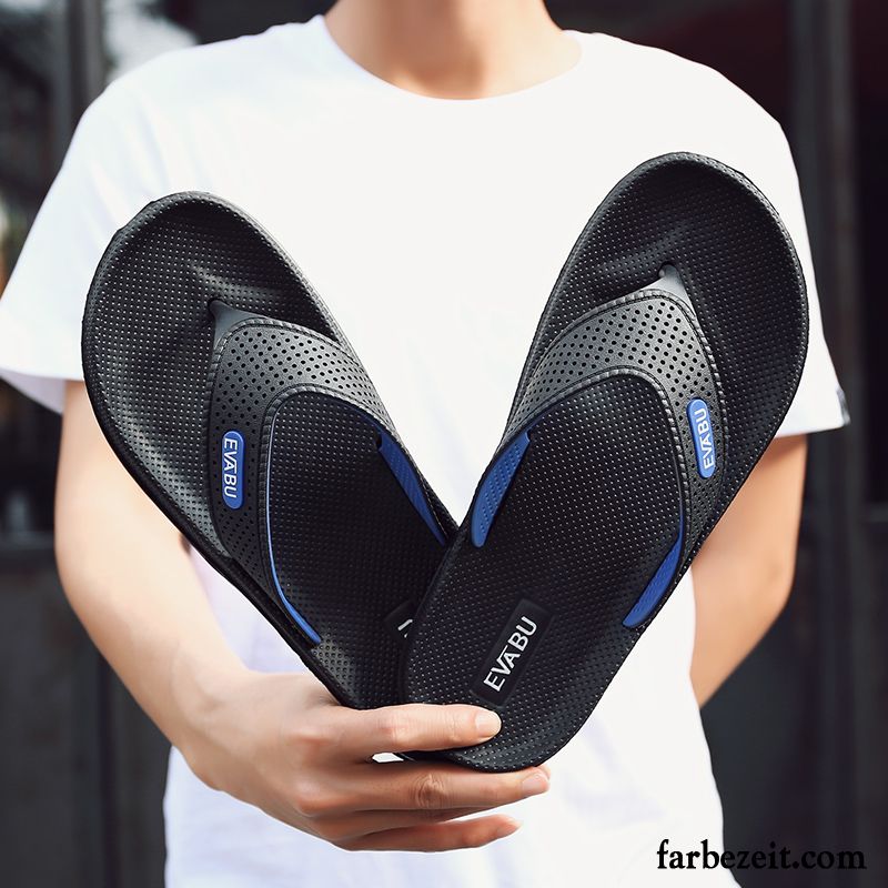 Flip Flops Herren Mode Trend Sommer Schuhe Hausschuhe Neue Sandfarben Schwarz