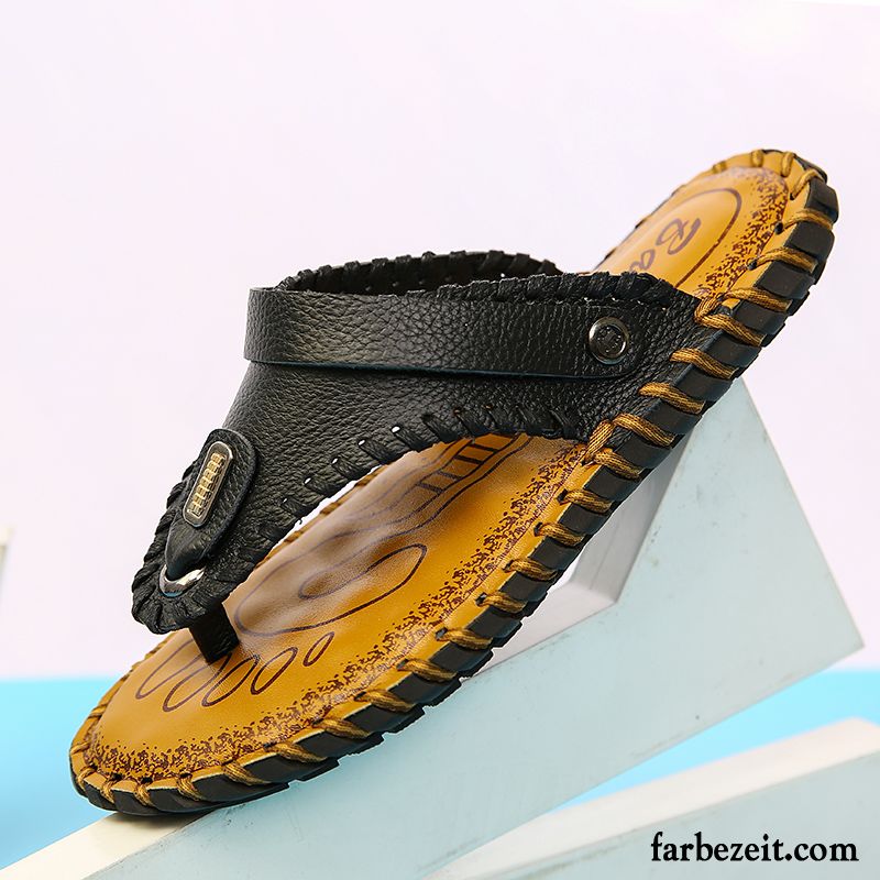 Flip Flops Herren Neue Mode Hausschuhe Jugend Sommer Trend Gelb