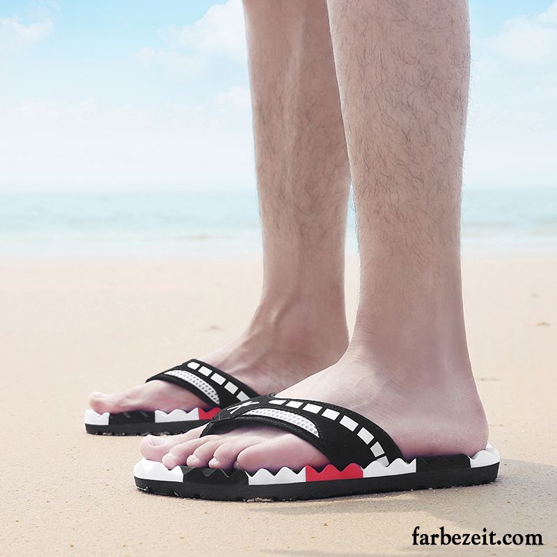 Flip Flops Herren Persönlichkeit Pantolette Neue Sommer Trend Rutschsicher Sandfarben Gelb