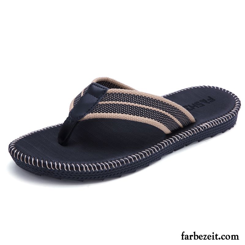 Flip Flops Herren Rutschsicher Hausschuhe Sommer Trend Lovers Schüler Sandfarben Weiß