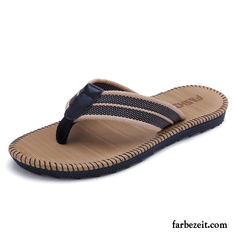 Flip Flops Herren Rutschsicher Hausschuhe Sommer Trend Lovers Schüler Sandfarben Weiß