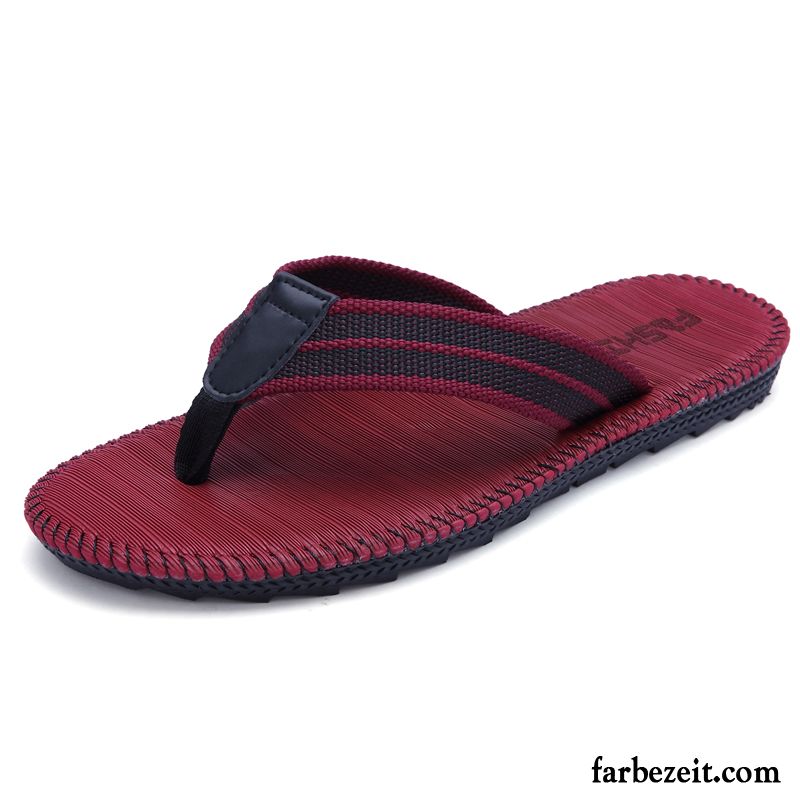 Flip Flops Herren Rutschsicher Hausschuhe Sommer Trend Lovers Schüler Sandfarben Weiß