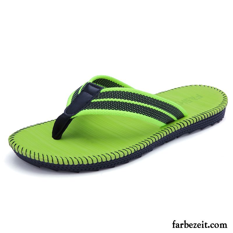 Flip Flops Herren Rutschsicher Hausschuhe Sommer Trend Lovers Schüler Sandfarben Weiß