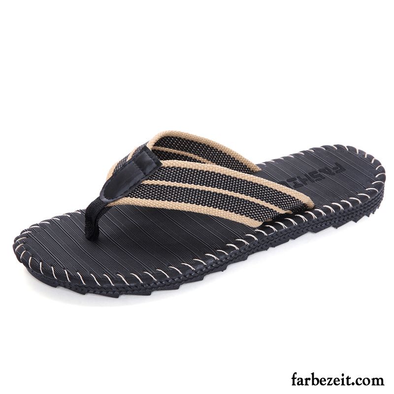 Flip Flops Herren Rutschsicher Persönlichkeit Lovers Trend Schuhe Sommer Sandfarben Gelb