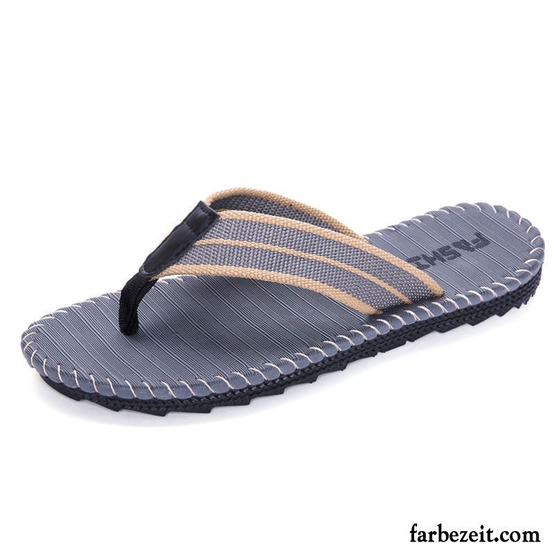 Flip Flops Herren Rutschsicher Persönlichkeit Lovers Trend Schuhe Sommer Sandfarben Gelb