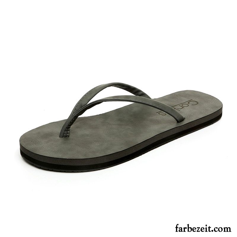 Flip Flops Herren Schuhe Persönlichkeit Lovers Trend Sommer Casual Sandfarben Grau