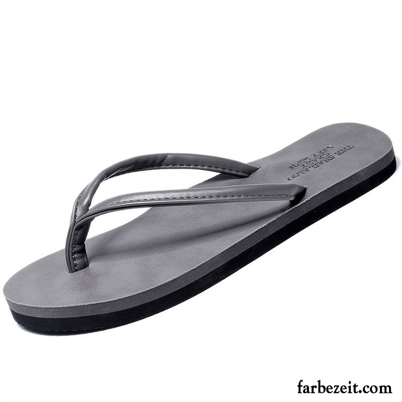 Flip Flops Herren Schuhe Persönlichkeit Lovers Trend Sommer Casual Sandfarben Grau