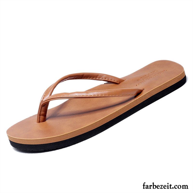 Flip Flops Herren Schuhe Persönlichkeit Lovers Trend Sommer Casual Sandfarben Grau