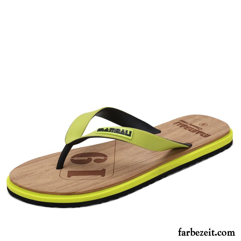 Flip Flops Herren Schüler Sommer Persönlichkeit Hausschuhe Casual Rutschsicher Blau