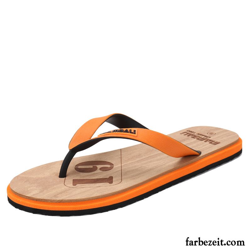 Flip Flops Herren Schüler Sommer Persönlichkeit Hausschuhe Casual Rutschsicher Blau