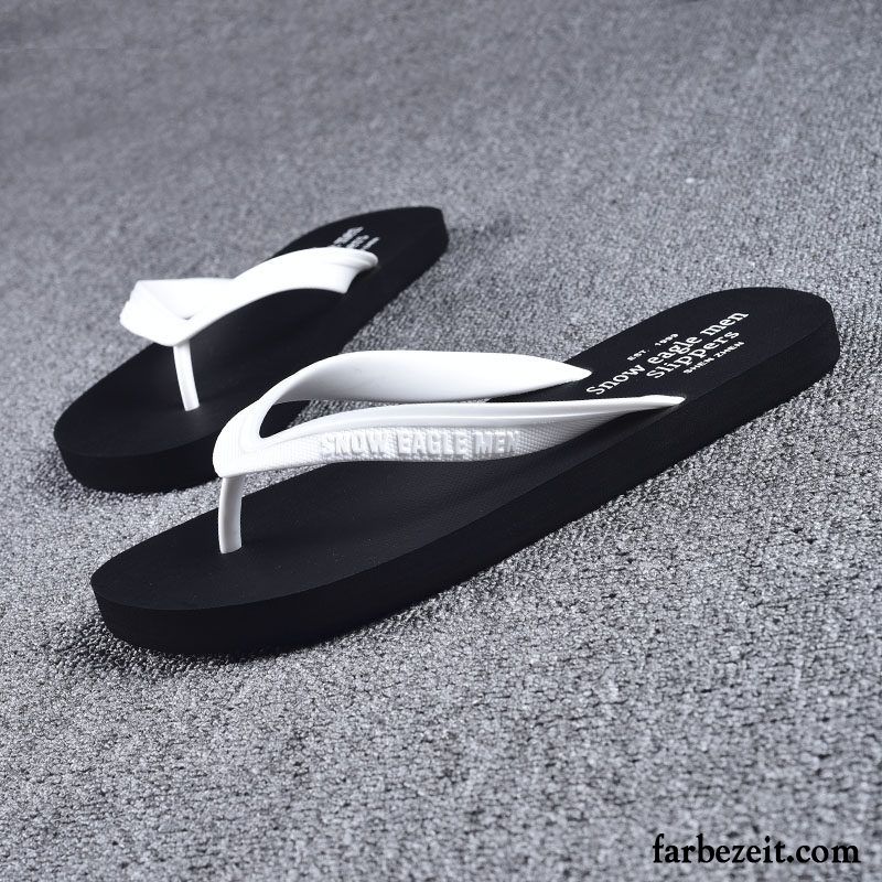 Flip Flops Herren Sommer Hausschuhe Trend Persönlichkeit Gummi Schüler Sandfarben Rot