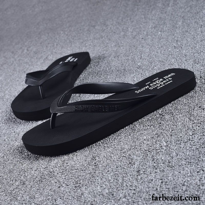 Flip Flops Herren Sommer Hausschuhe Trend Persönlichkeit Gummi Schüler Sandfarben Rot