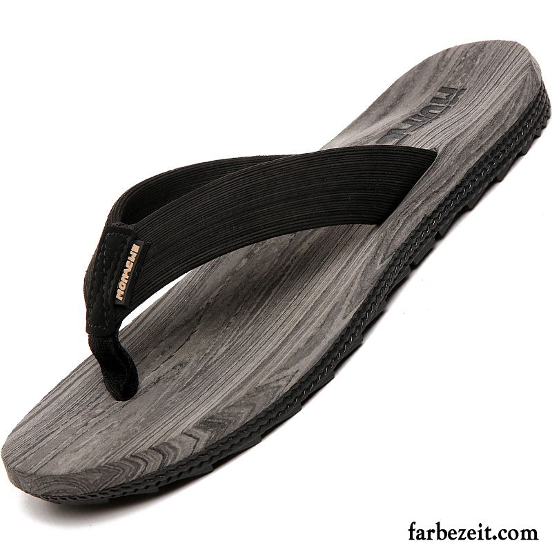 Flip Flops Herren Sommer Rutschsicher Schuhe Mode Hausschuhe Trend Sandfarben Braun