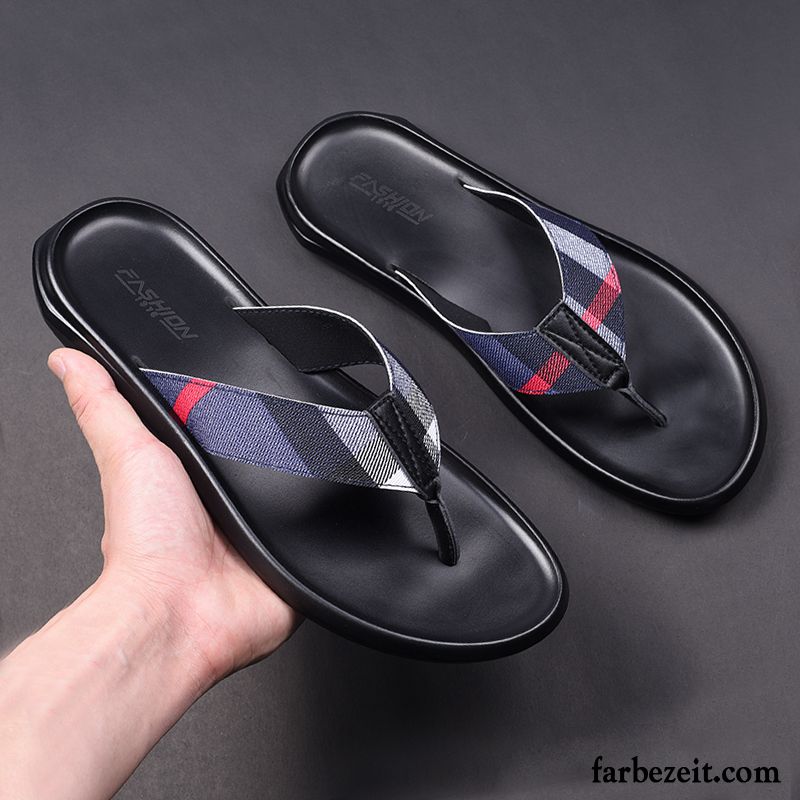 Flip Flops Herren Sommer Rutschsicher Trend Weiche Sohle Hausschuhe Persönlichkeit Khaki Sandfarben