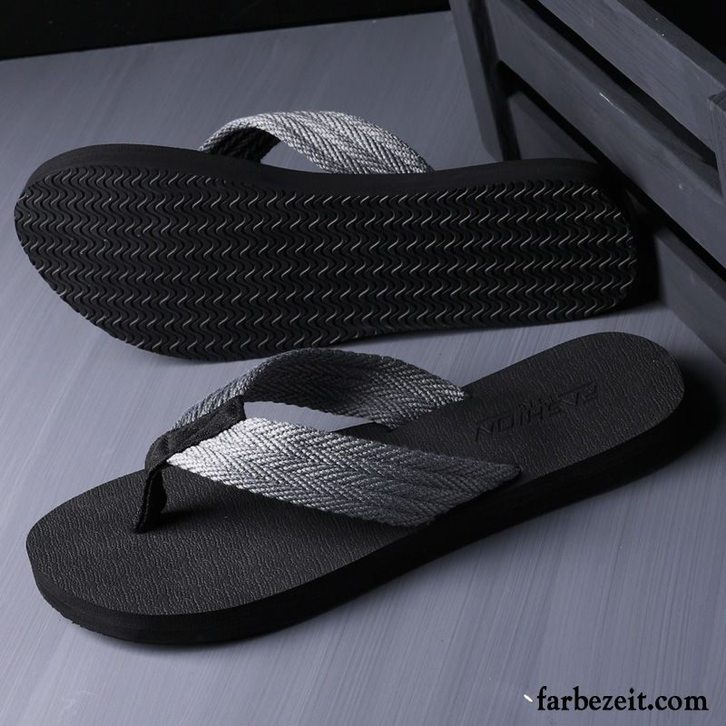 Flip Flops Herren Trend Casual Persönlichkeit Sandalen Rutschsicher Schuhe Sandfarben Schwarz