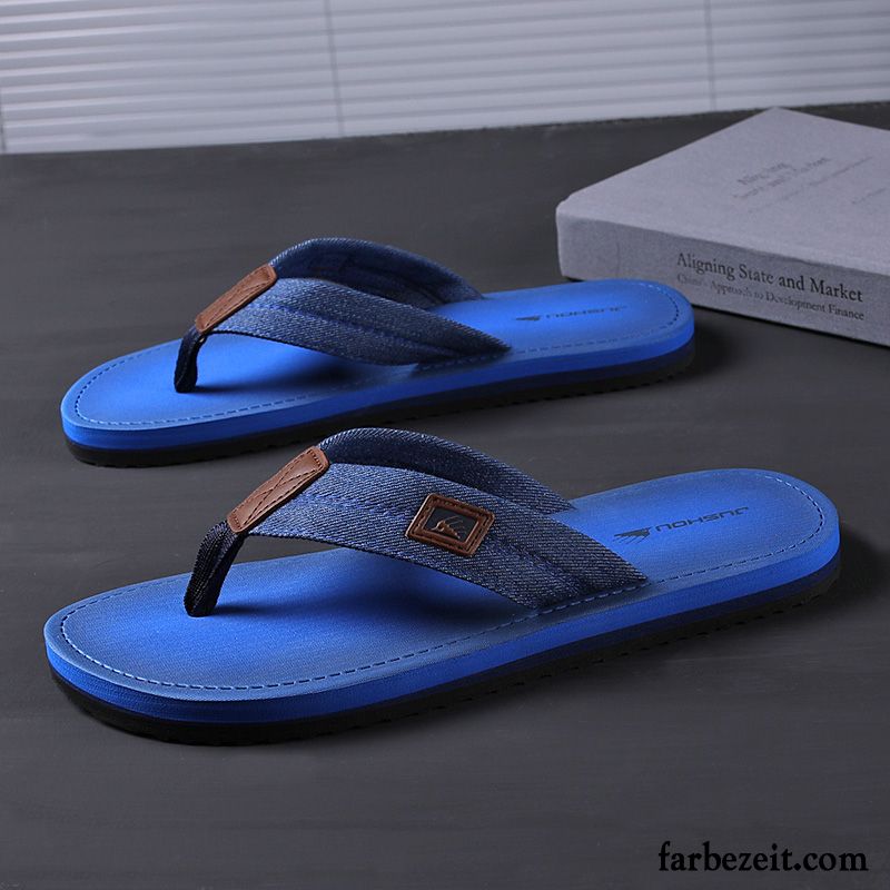 Flip Flops Herren Weiche Sohle Mode Persönlichkeit Casual Sommer Schuhe Sandfarben Schwarz