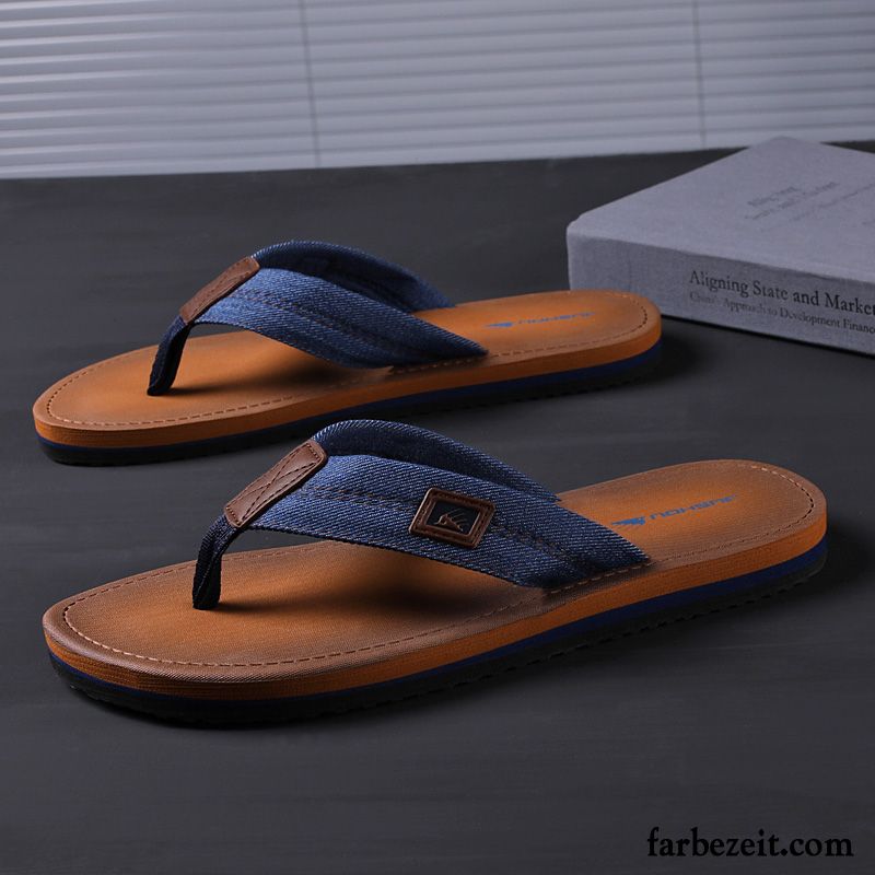 Flip Flops Herren Weiche Sohle Mode Persönlichkeit Casual Sommer Schuhe Sandfarben Schwarz