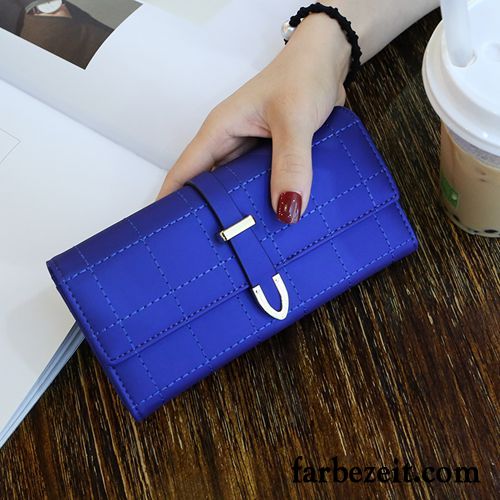 Geldbörse Damen Brieftaschen Clutch Langer Abschnitt Große Kapazität Nubuck Drei Falten Grün