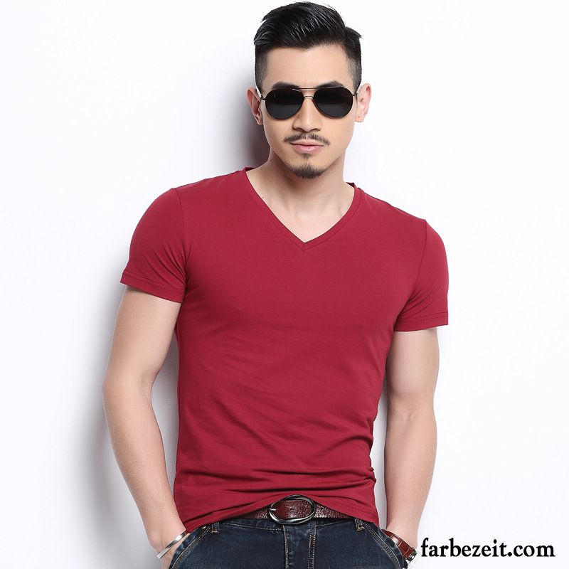 Gestreiftes Langarmshirt Herren Neu Freizeit Rein T-shirts Sommer Große Größe Baumwolle Trend Ausverkauf Günstig