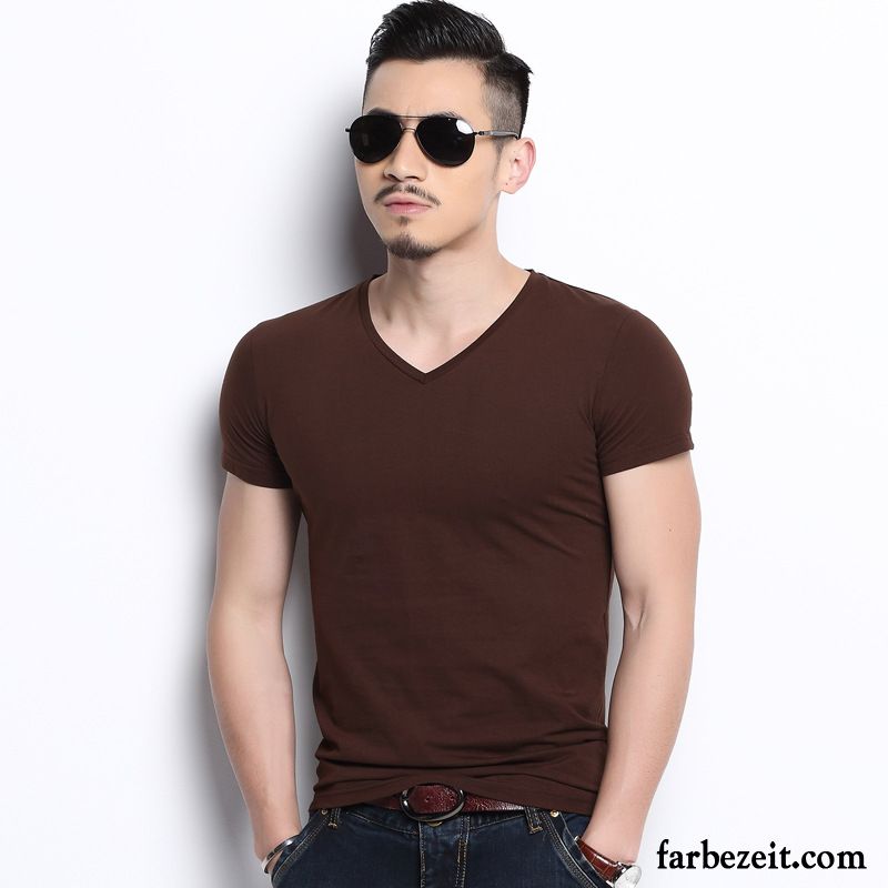 Gestreiftes Langarmshirt Herren Neu Freizeit Rein T-shirts Sommer Große Größe Baumwolle Trend Ausverkauf Günstig