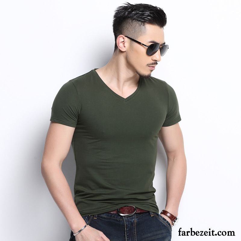 Gestreiftes Langarmshirt Herren Neu Freizeit Rein T-shirts Sommer Große Größe Baumwolle Trend Ausverkauf Günstig