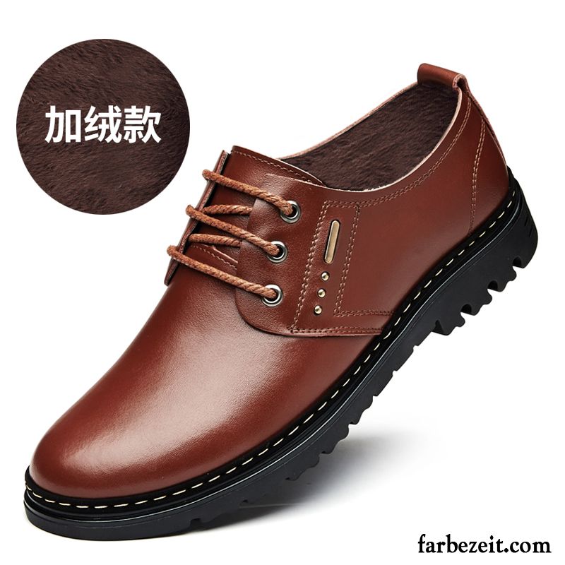 Schuhe Herren England Baumwolle Schuhe Feder Große Größe Lederschue Winter Casual Geschäft Trend Echtleder Billig