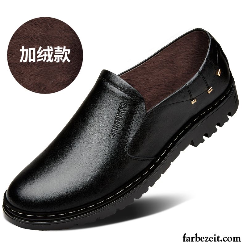 Schuhe Herren England Baumwolle Schuhe Feder Große Größe Lederschue Winter Casual Geschäft Trend Echtleder Billig