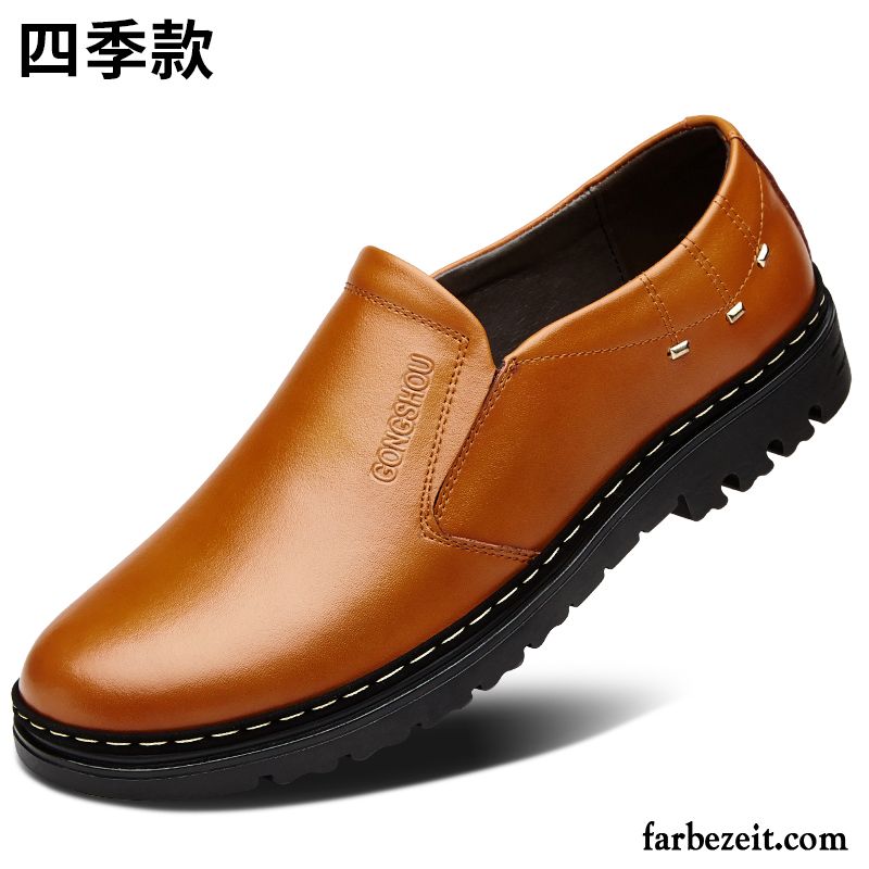 Schuhe Herren England Baumwolle Schuhe Feder Große Größe Lederschue Winter Casual Geschäft Trend Echtleder Billig