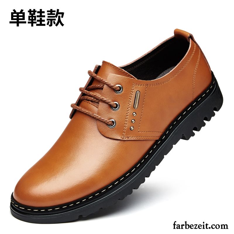 Schuhe Herren England Baumwolle Schuhe Feder Große Größe Lederschue Winter Casual Geschäft Trend Echtleder Billig