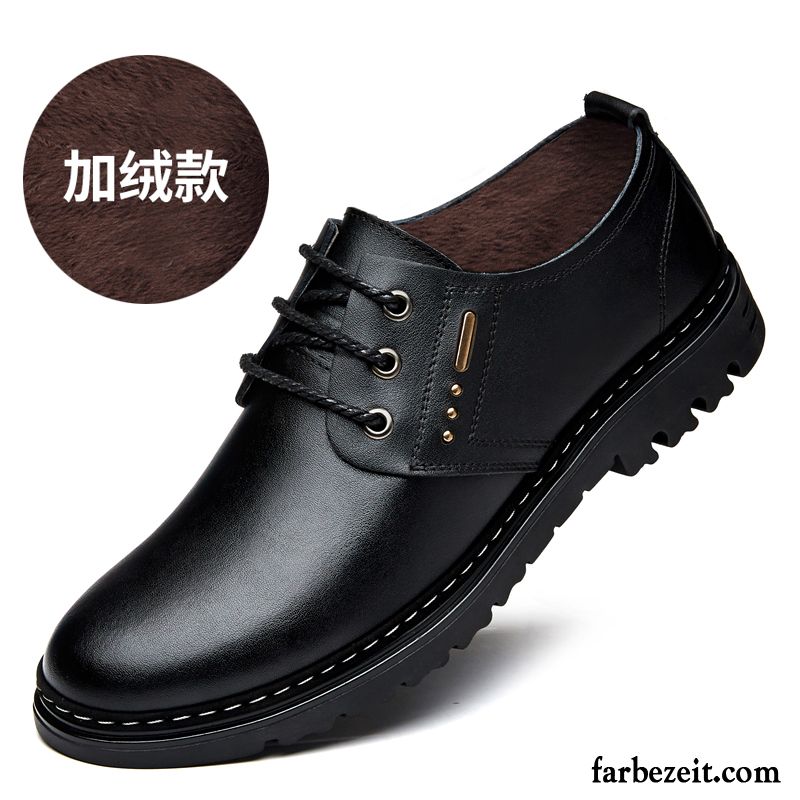 Schuhe Herren England Baumwolle Schuhe Feder Große Größe Lederschue Winter Casual Geschäft Trend Echtleder Billig