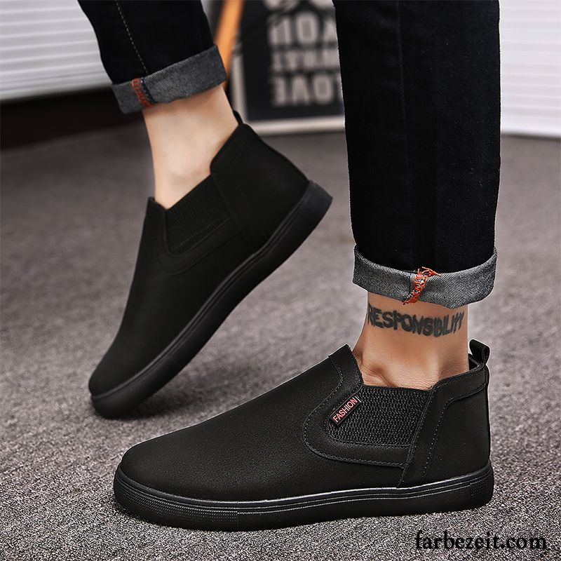 Graue Halbschuhe Herren Casual Skaterschuhe Halbschuhe Feder Faul Trend Herbst Slip-on