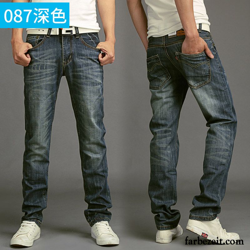 Graue Jeans Herren Trend Lange Jugend Herbst Neu Hose Licht Lose Jeans Freizeit Gerade Kaufen