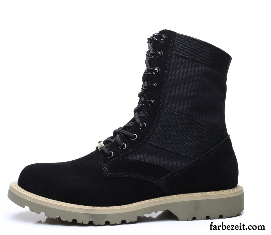 Graue Mode Boots Herren Schwarz Lovers Cargo Herbst Stiefel Trend Hohe Martin Stiehlt Allgleiches Günstig