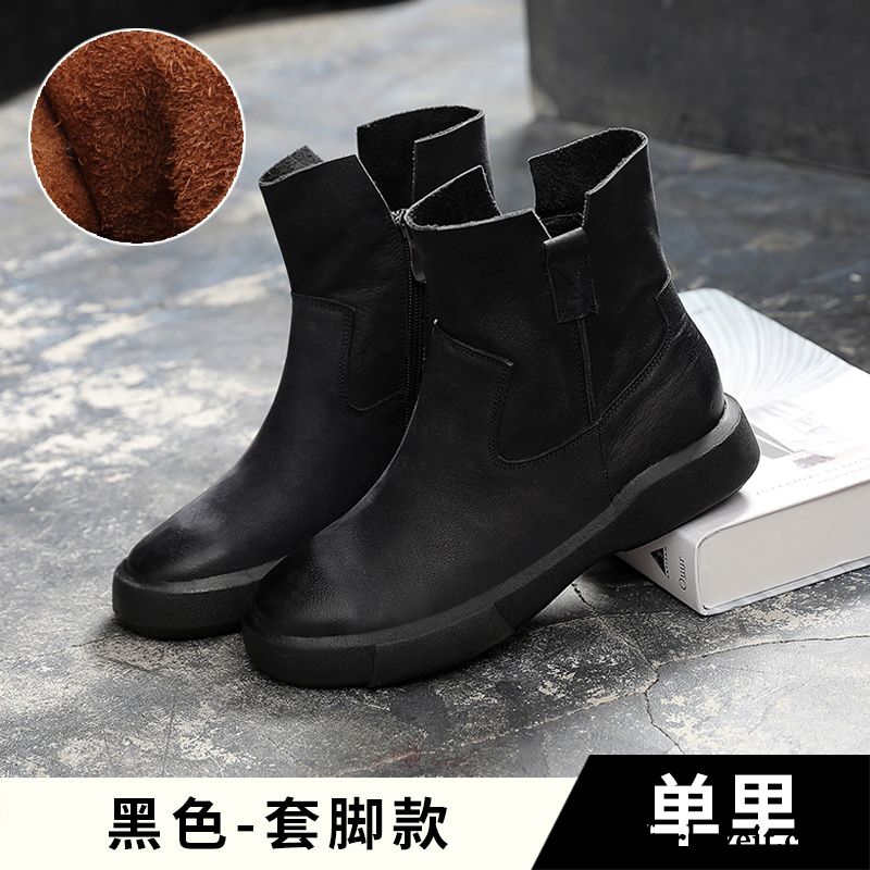 Grüne Schuhe Damen England Flache Retro Kurze Stiefel Martin Stiehlt Winter Herbst Echtleder Dicke Sohle Schuhe Schüler Günstig