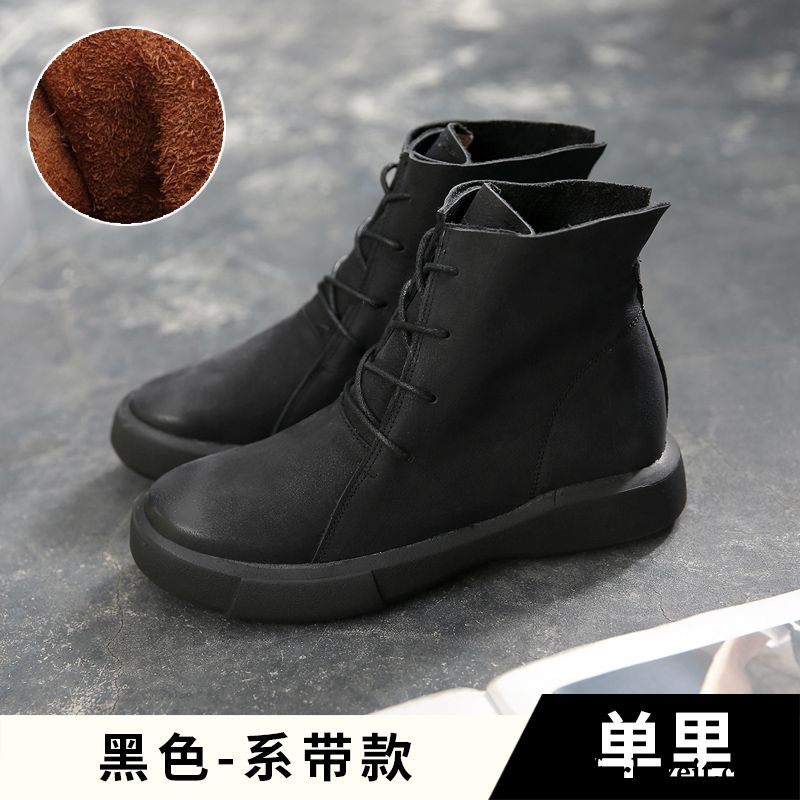 Grüne Schuhe Damen England Flache Retro Kurze Stiefel Martin Stiehlt Winter Herbst Echtleder Dicke Sohle Schuhe Schüler Günstig