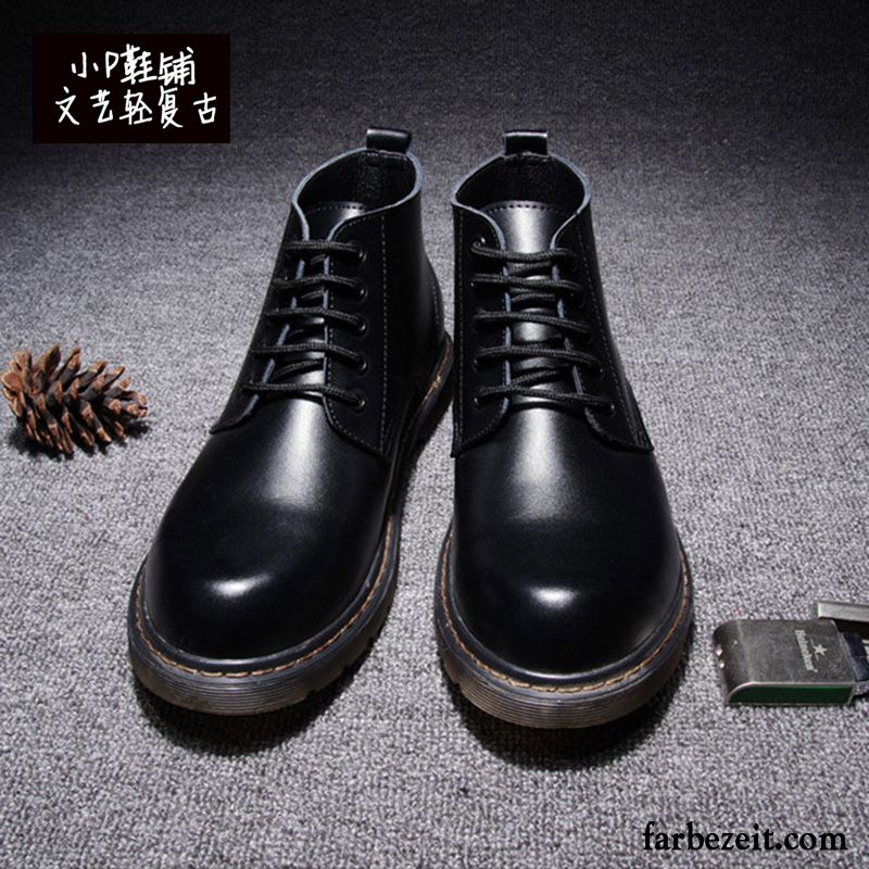 Gute Winterschuhe Herren Echtleder Martin Stiehlt Kurze Retro Trend Cargo Winter Lederschue Plus Samt Hohe Herbst Erhöht Kaufen