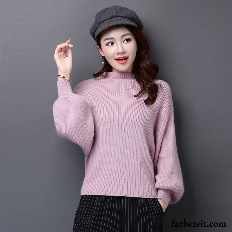 Günstige Pullover Damen Kurzer Absatz Lose Herbst Strickwaren Große Größe Pullover Schläger Winter Verdickung Billig