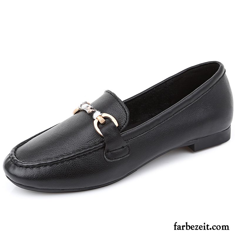 Halbschuhe Damen Flache Weiche Sohle Große Größe Neue Schnürschuhe Casual Schwarz Hell