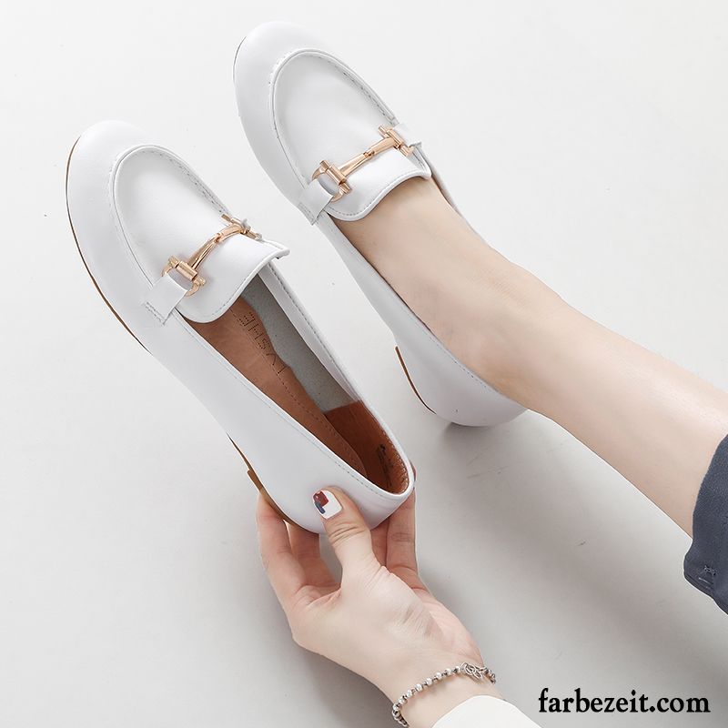 Halbschuhe Damen Weiche Sohle Alle Jahreszeiten Rutschsicher Flache Sommer Allgleiches Beige Dunkel