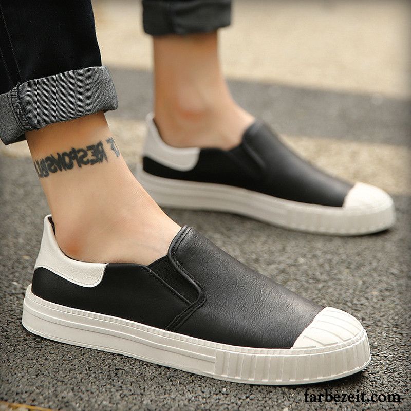 Halbschuhe Herren Bequem Slip-on Casual Faul Schuhe Herbst Trend Lederschue Skaterschuhe Halbschuhe Schale Verkaufen