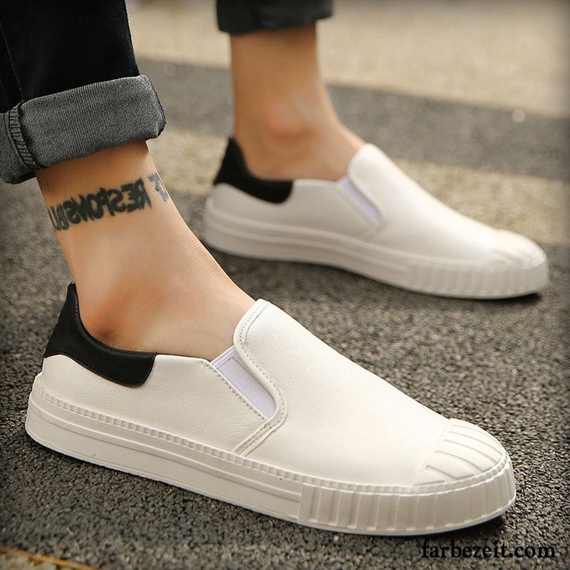 Halbschuhe Herren Bequem Slip-on Casual Faul Schuhe Herbst Trend Lederschue Skaterschuhe Halbschuhe Schale Verkaufen