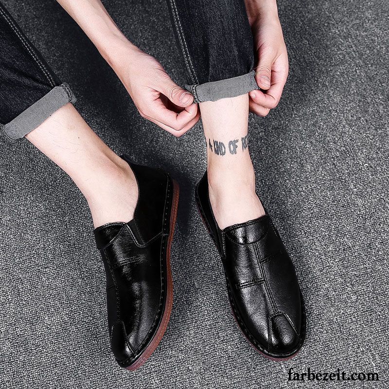 Halbschuhe Herren Blau Slip-on Schuhe Faul Trend Allgleiches Casual Neue Sommer Weiß Billig