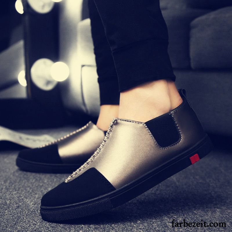 Halbschuhe Herren Herbst Lederschue Mode Neue Halbschuhe Trend Feder Faul England Casual Skaterschuhe