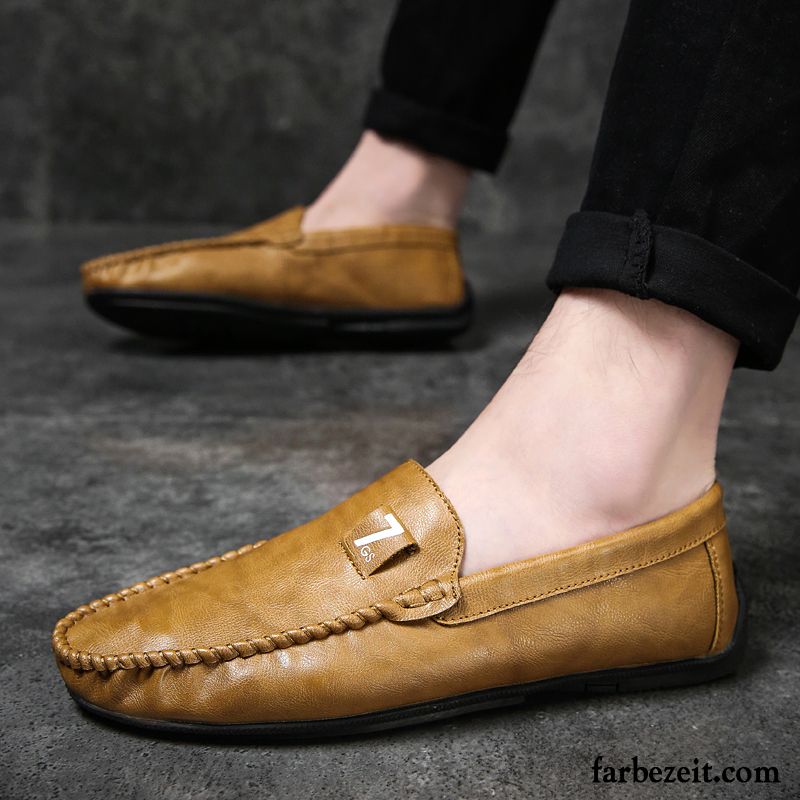 Halbschuhe Herren Trend Lederschue Casual Neue Allgleiches Feder